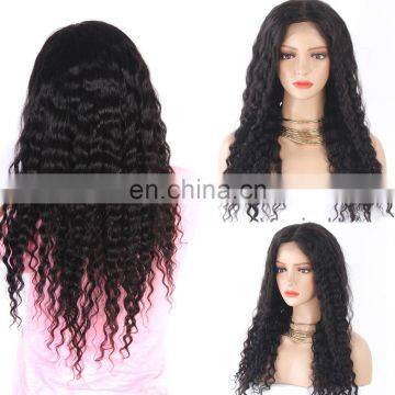 Indian human hair wigs deep curl brazilian full lace wigs