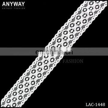 Polyester flower elastic austrian lace for wedding dress