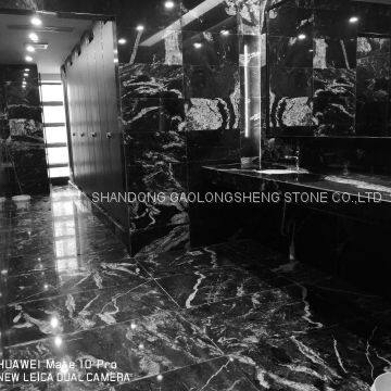 Royal Ballet,black Landscape Granite, Black Waves Granite,black Granite Wall Pavings,worktop,background Wall photo-5