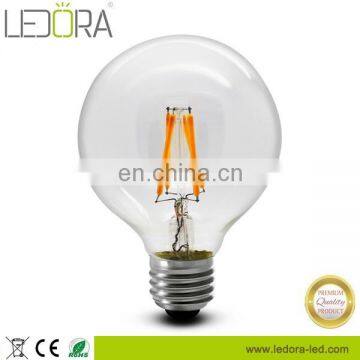 E27 B22 3 volt light base led filament G80 lamp glass cover led light bulbs