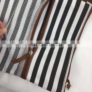 Baby Stroller Hanging Nappy Organizer Dry Wet Bag Canvas Waterproof no Leaking Nappy Storage Zipper Pouch