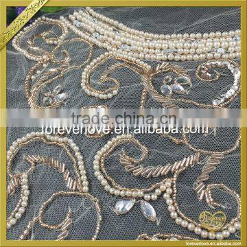 Wholesale Handmade Bridal Rhinestone Appliques Custom Embroidery Patches for Clothing FHA-053 photo-4