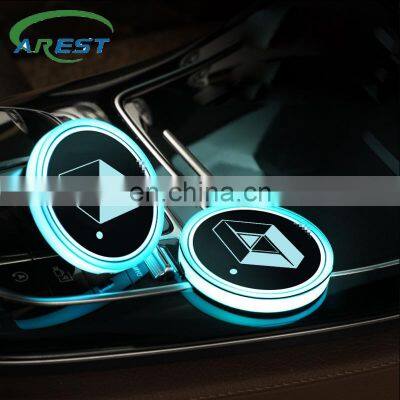 Led water coaster water glass atmosphere light Sticker for renault kangoo kadjar trafic twingo scenic clio laguna 3  accessories