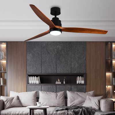 modern lamp wood chandlier dimmable iron led chandelier fan ceiling fan light