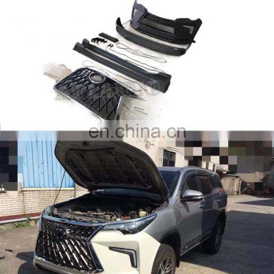 New Design Front Rear Convert Bumper Body Kit For Fortuner 2016 to Lexus Model