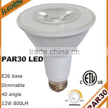 12W (60W equivalent)800LM ETL approved PAR30 LED