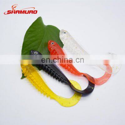 wholesale 10 cm / 7 g multicolor 3D lure eyes Silicone plastic soft fishing lures bait For Saltwater