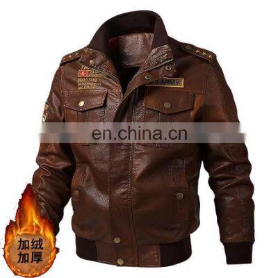 New Design Lether Man Custom Waterproof Letterman Down Goose Leather Anime Bike Men Denim Jean Jacket