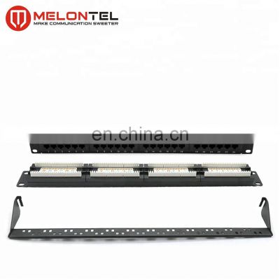 MT-4012 High Quality 19 Inch 1U 24 Port Dual IDC Data CAT6 Patch Panel With Cable Manager