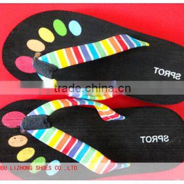 colorful children flip flops