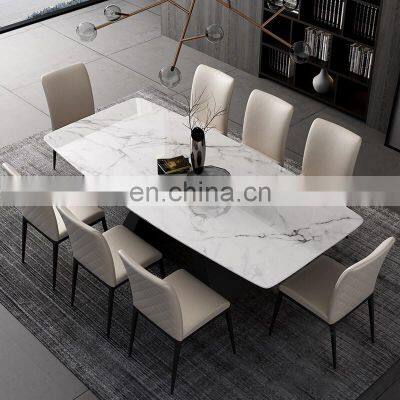 Italian Dining Room Furniture Modern Style 8 Seater Marble Dinning Table photo-2