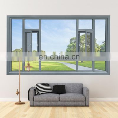 Luxury waterproof aluminum frame glass casement window screen design