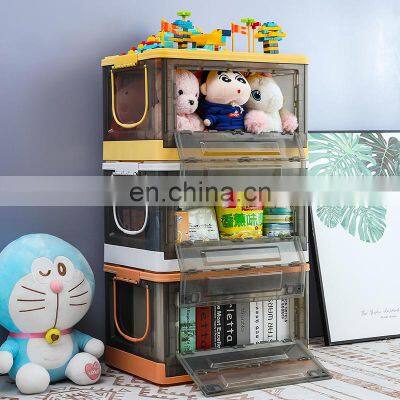 Wholesale Foldable Plastic Bin Transparent for Kids Outdoor Container With Lock Collapsible Kids Toys Storage Box Organizer photo-3