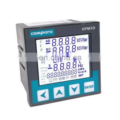 Panel mounted Four quadrant power Modbus three phase digital energy meter with rs485