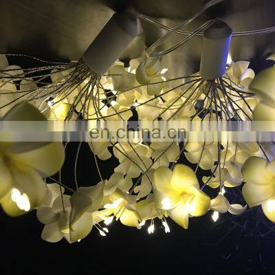 Egg Flower Lamp Battery Powered White Plumeria Flower String LED Christmas Lights for Wedding Party Garden Xmas Lighting