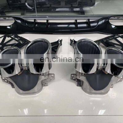 Genuine Diffuser With Exhaust Pipe For Mercedes Benz A Class W177 Modified A45 AMG Style Rear Lip With Tips photo-4