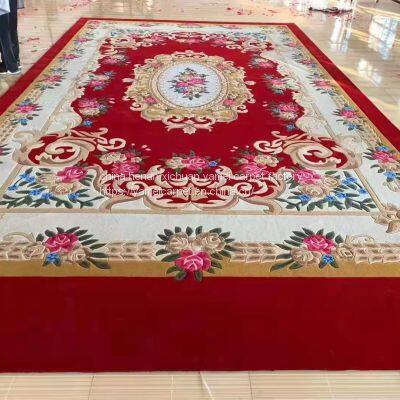 Yamei Lagend red color handmade tufted european design carpet TF22001