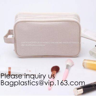 Travel Luggage Pouch Custom Clear Transparent PVC Travel Toiletry Bag Make Up Cosmetic Bag,Vinyl Wash Beauty Cosmetic photo-3