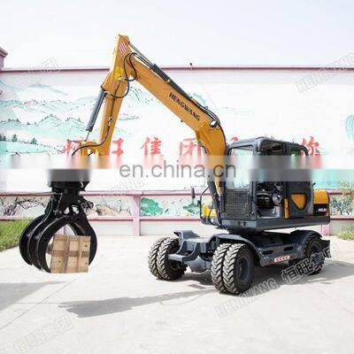 Hengwang HW80L Engineering & Construction Machinery  8 ton Excavator Compaction Wheel Excavator For Sale