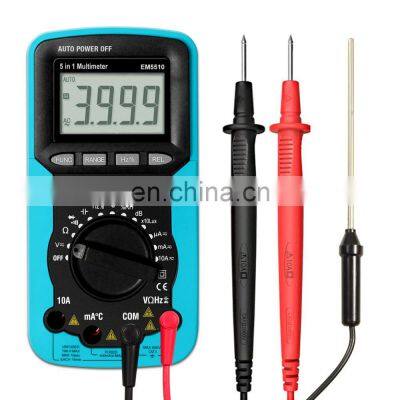 Allosun EM5510 Digital Multimeter 5 in 1 Sound Level Humidity Luminosity Autoranging Multimeter Temperature Tester