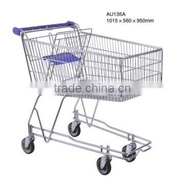 Australia style135 L steel unfolding shopping trolley