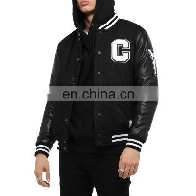Custom Made Satin Varsity Jacket/ Satin Baseball Varsity Jacket photo-2