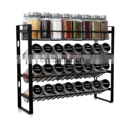 4 Tier Spice Organizer, Without Jars Detachable Seasoning Organizer, Freestanding Hanging Spice Rack