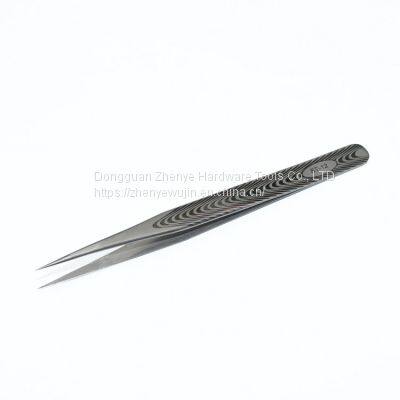 Stainless Steel Tweezers Elbow, Thin Tip, Anti-static Small Tweezers, Bird's Nest, Hair Picking, Acne Clip, Repair Tool With Texture ST-12 photo-3