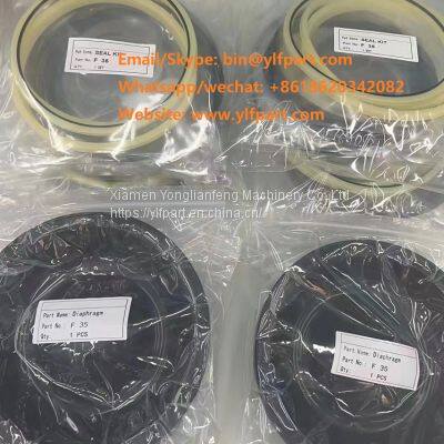 Furukawa hydraulic breaker parts F1,F2,F3,F4,F5,F6,f7 F9,F11,F12 F15 f20 f35 f45 Kent Fine Delta excavator rock hammer seal kits diaphragms chisel