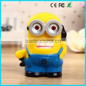 Cartoon Minion 2600mAh external battery phone charger