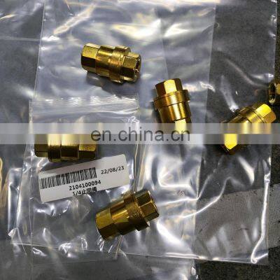 Manufacturer Fusheng 2104100094 check valve industrial screw air compressor spare parts high quality