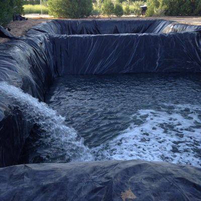 Fish Pond Liner Woven Reinforced HDPE Waterproof Geomembrane Fish Farming Cover Black Membrane photo-5