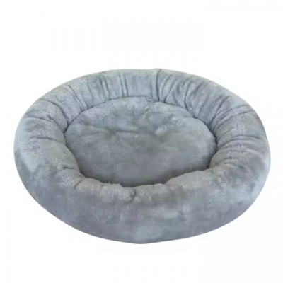 Meow Love Soft Indoor Pet Rest Sleeping Bed Sofa Round Donut Cat Bed Calming Washable Plush Dog Bed photo-5
