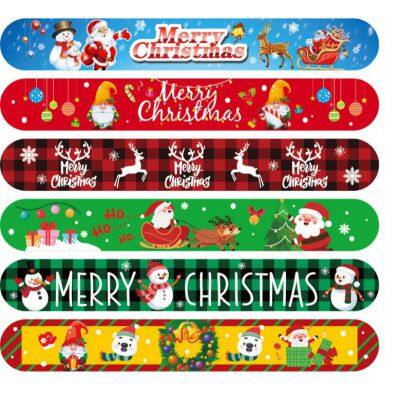 Custom Make Santa Snaps Ring Merry Christmas Style Design Silicone Slap Band photo-4