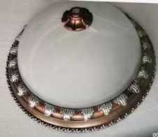 European Style Ceiling Light for Bedroom, Living Room, Study, Copper-colored Lamp, American Style Round Ceiling Light, Modern and Minimalist.