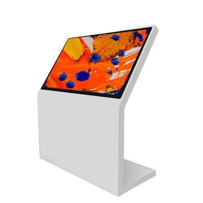 43/55-дюймовый горизонтально-клонный сенсорный запросный терминал и сенсорный рекламный терминал с высокоразрешительным дисплеем
