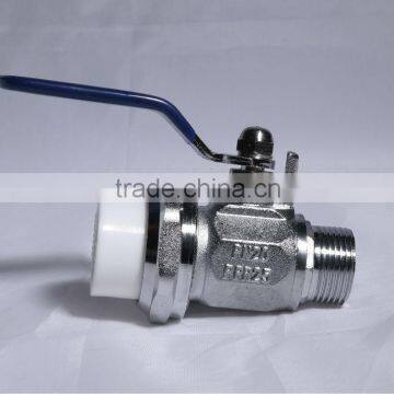 PPR Pipe Fittings 20-32mm Male ball valve with Union