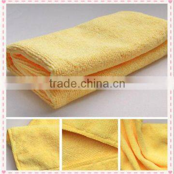 China supply ultra-compact warp knitting microfiber house towel Yellow 14"x24"