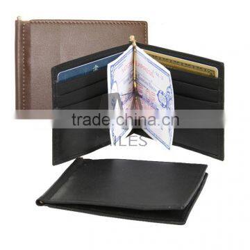 Bifold money clip wallet