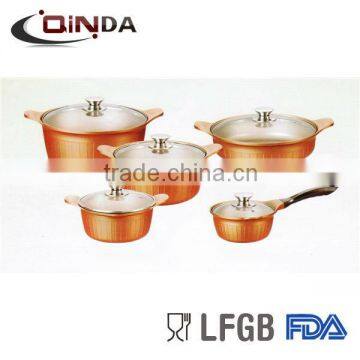 hot new products for 2015 casting aluminum roasting pan cookware set