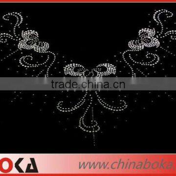 New arrival latest design rhinestone iron-on heat transfer