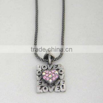 Love necklace,Heart shape necklace,Handmade necklace pendant