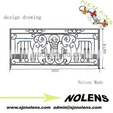 Ornamental wrought iron Fence/Wrought iron fencing/Wrought iron Tubulose Guardrail For Sale