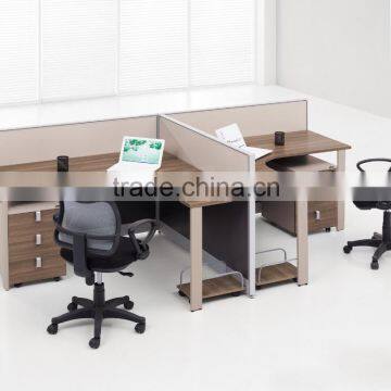 2 seaters office workstation with 30mm thickness partition with modern design