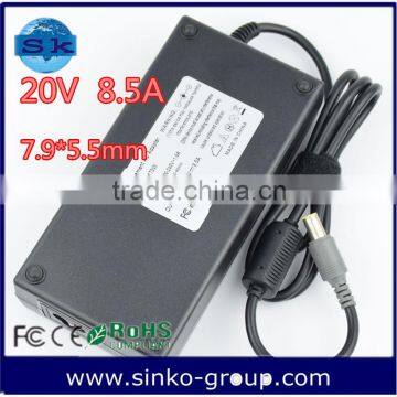 20v 8.5a Shenzhen Wholesale ac Adapter Charger for Lenovo 7.9*5.5mm