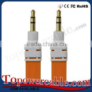 Wholesale Flat Noodle Design 3.5Mm Stereo Auxillary Audio Cable Extension photo-6