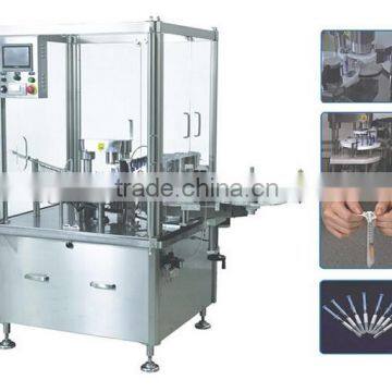 Fully automatic syringe assembly machine and labeling machine