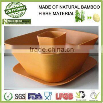 2015 Environment new decal bamboo fibre dinner set