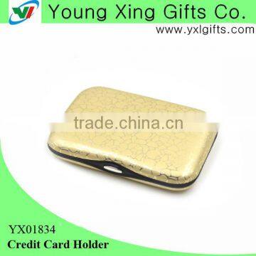 Best selling newest gift gold color business aluminum pocket card holder