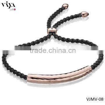 Fashion stainless steel bracelet with rope link charm bracelet